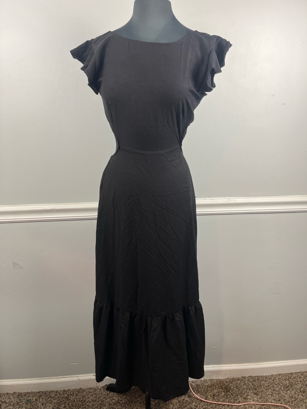 New Jason Wu Cutout Linen Blend Midi Dress Size Small